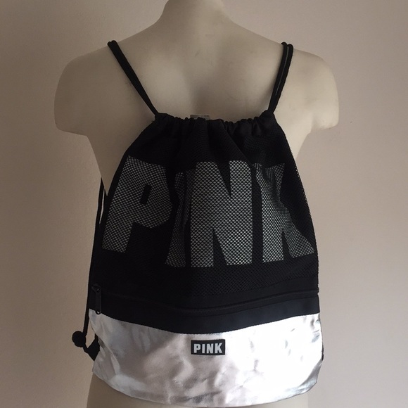 PINK Victoria's Secret Handbags - PINK Backpack Drawstring NWT